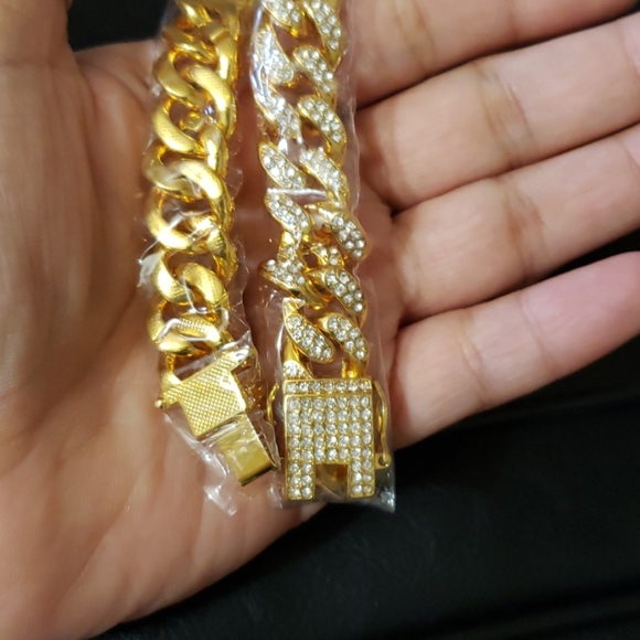 Men's cuban link bracelet miami diamond iced chain - Picture 6 of 6